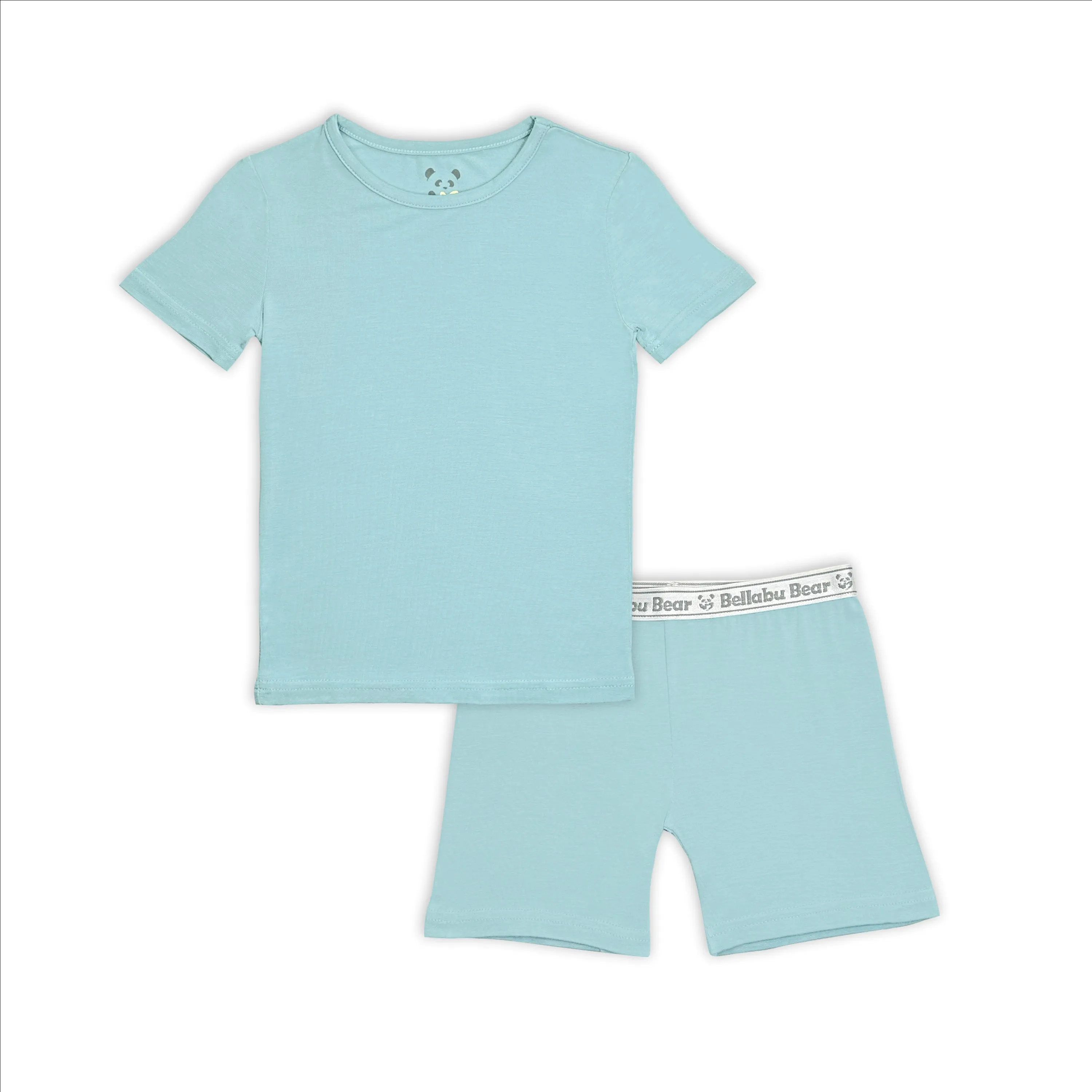 Adventure Blue Bamboo Kids Pajama Short Set