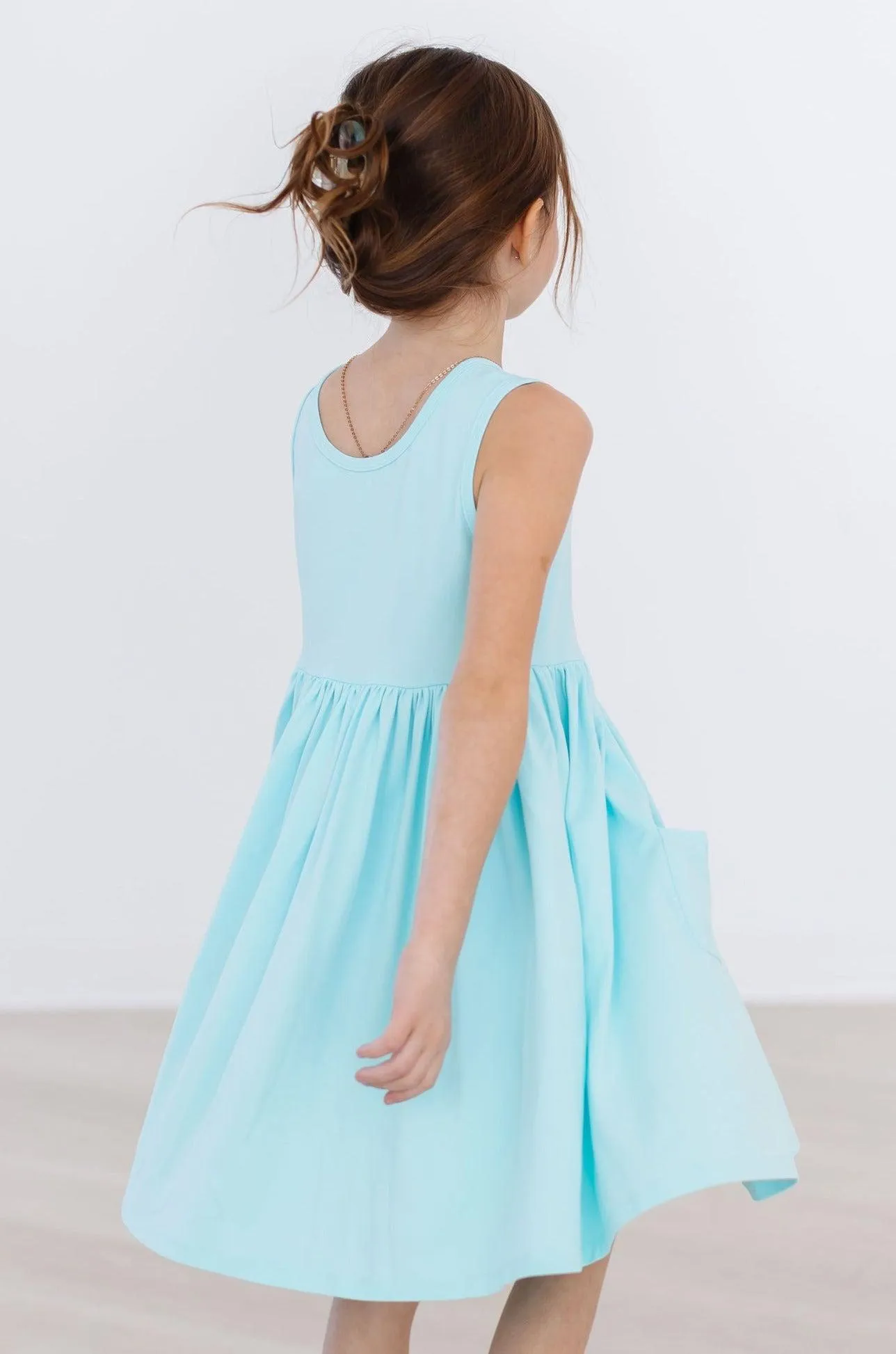 Aqua Tank Pocket Twirl Dress