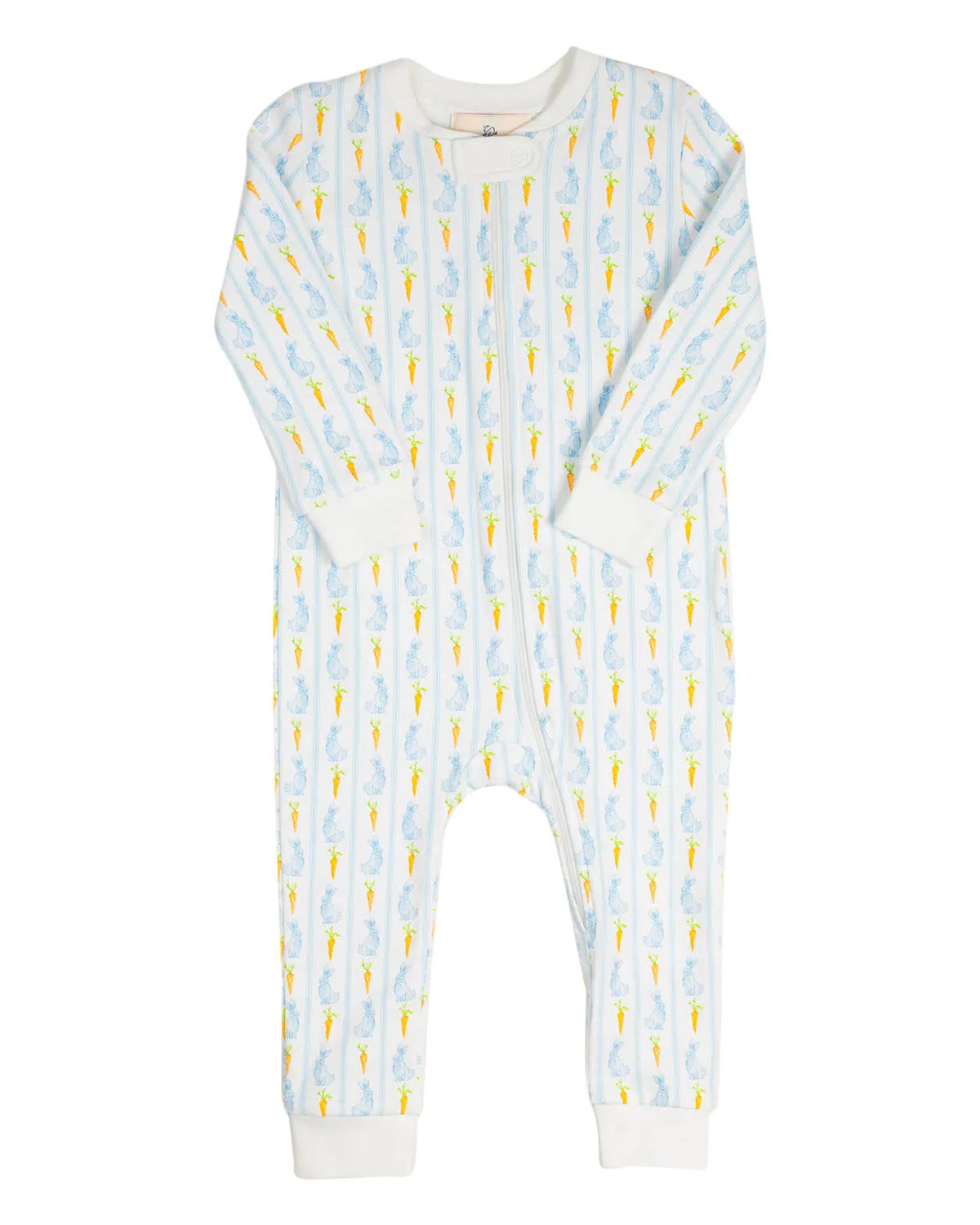 Blue Bunny Knit Zip Up Pajamas