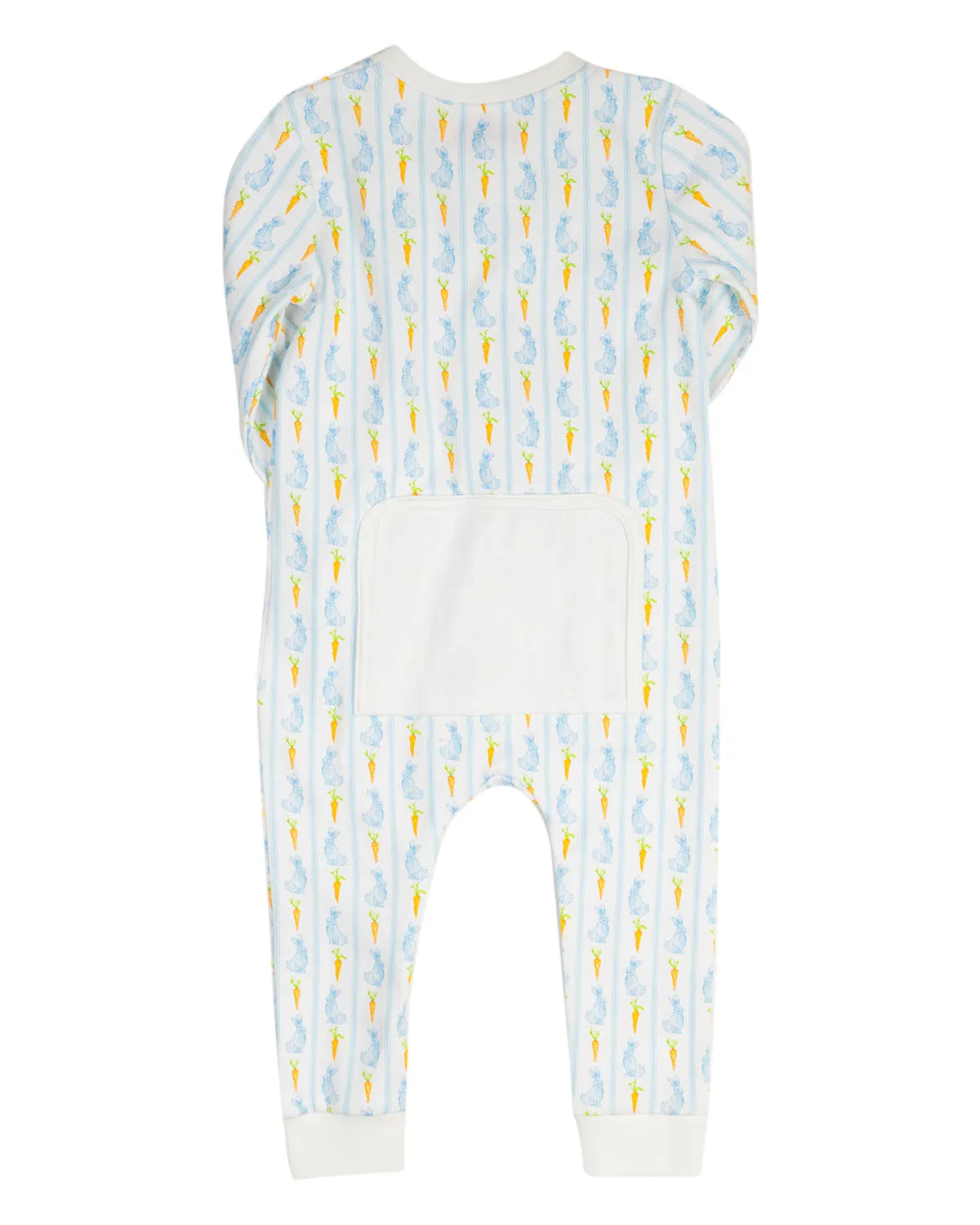 Blue Bunny Knit Zip Up Pajamas