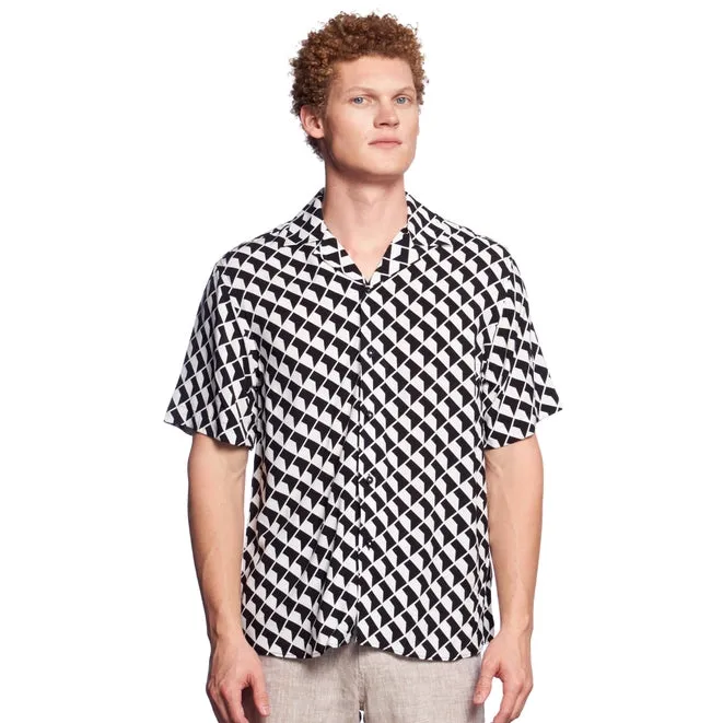 Box Cutter Relaxed Fit Short Sleeve Button Down Shirt