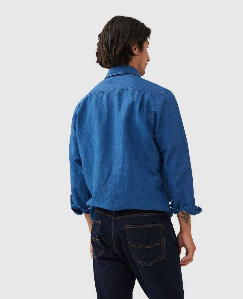 Clifton L/S Shirt - Mid Blue