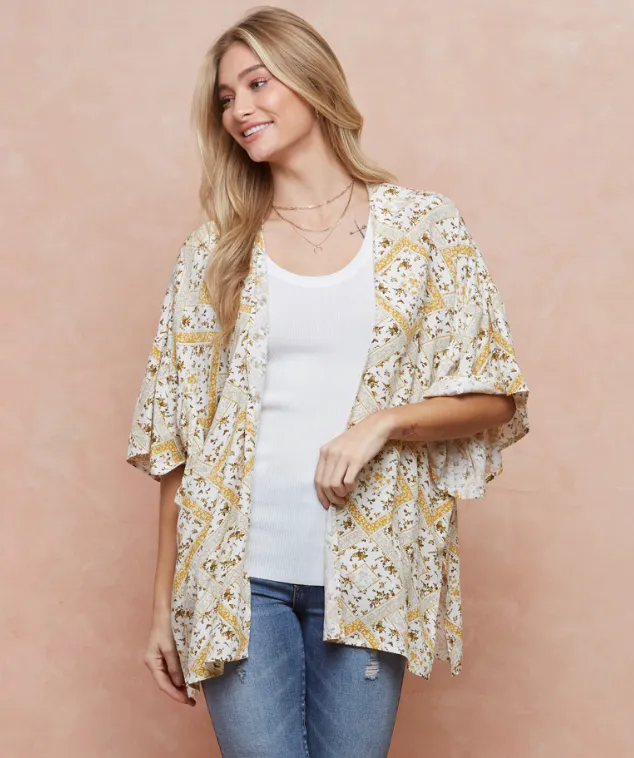 D&R Patchwork Kimono-Honey