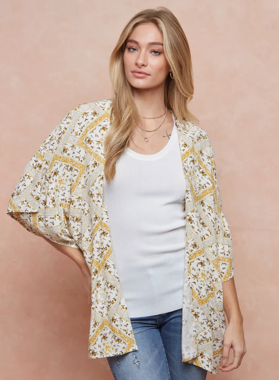 D&R Patchwork Kimono-Honey