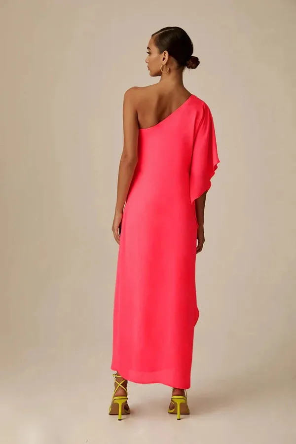 Draped One Shoulder Maxi Dress