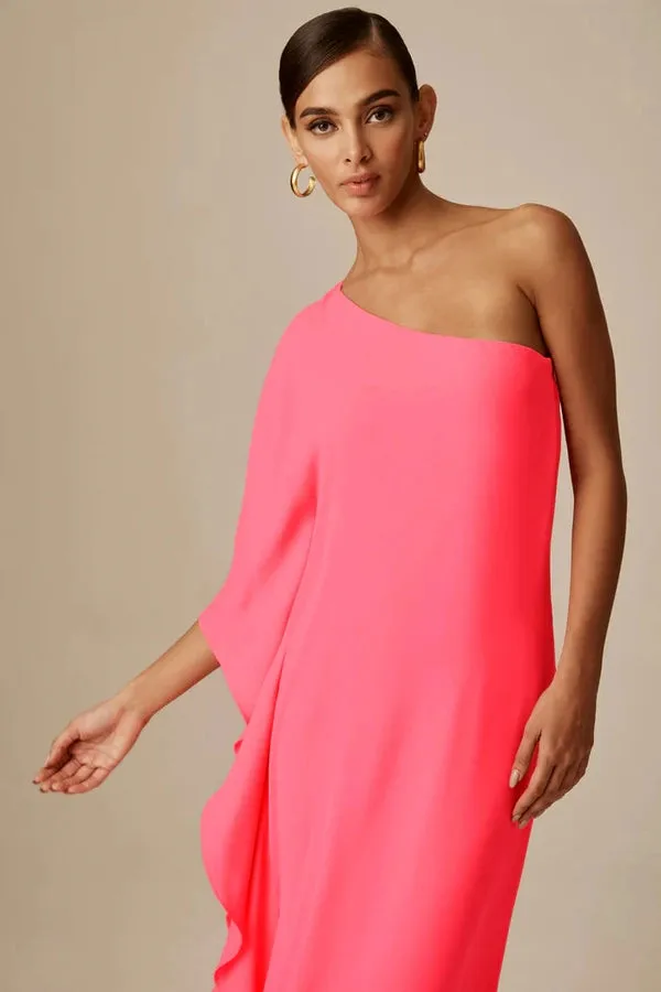 Draped One Shoulder Maxi Dress