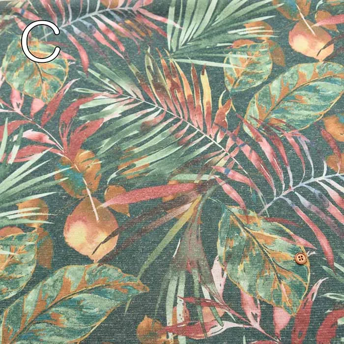 Easy Linen Knit Print Fabric - Tropical