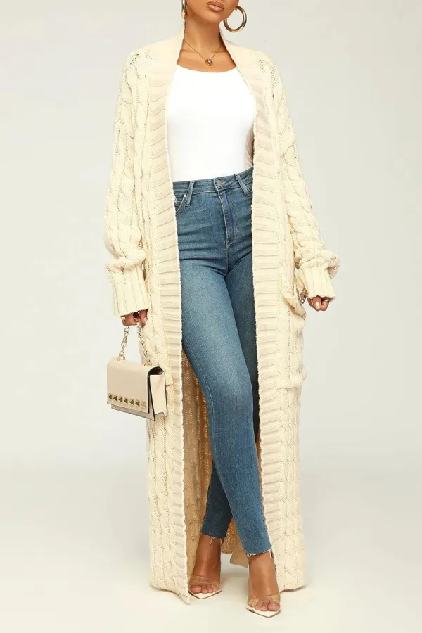 Easy To Love Cable Knit Cardigan