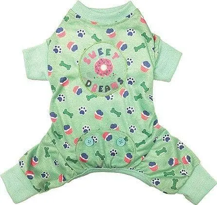 Fashion Pet Sweet Dreams Dog Pajamas Mint - Medium