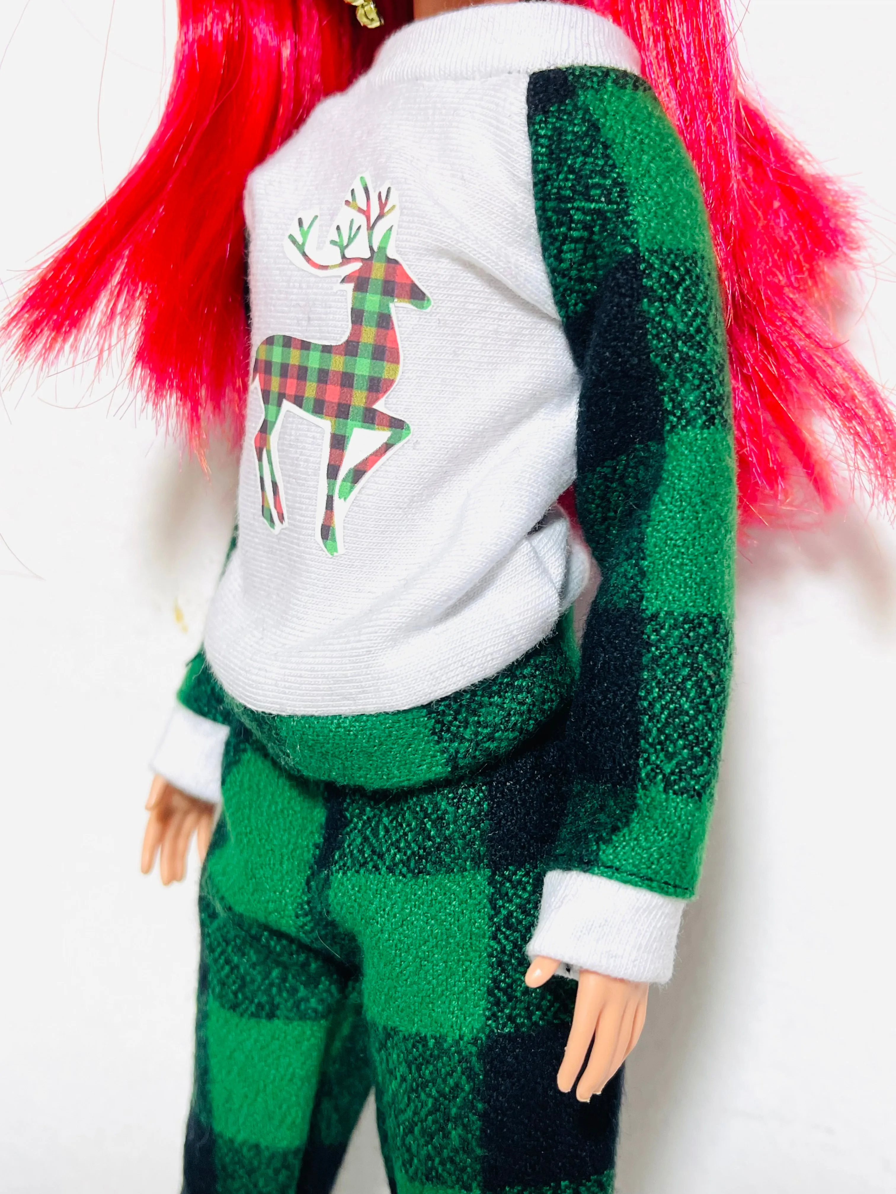 Flannel pajamas for Barbie dolls Christmas pajamas