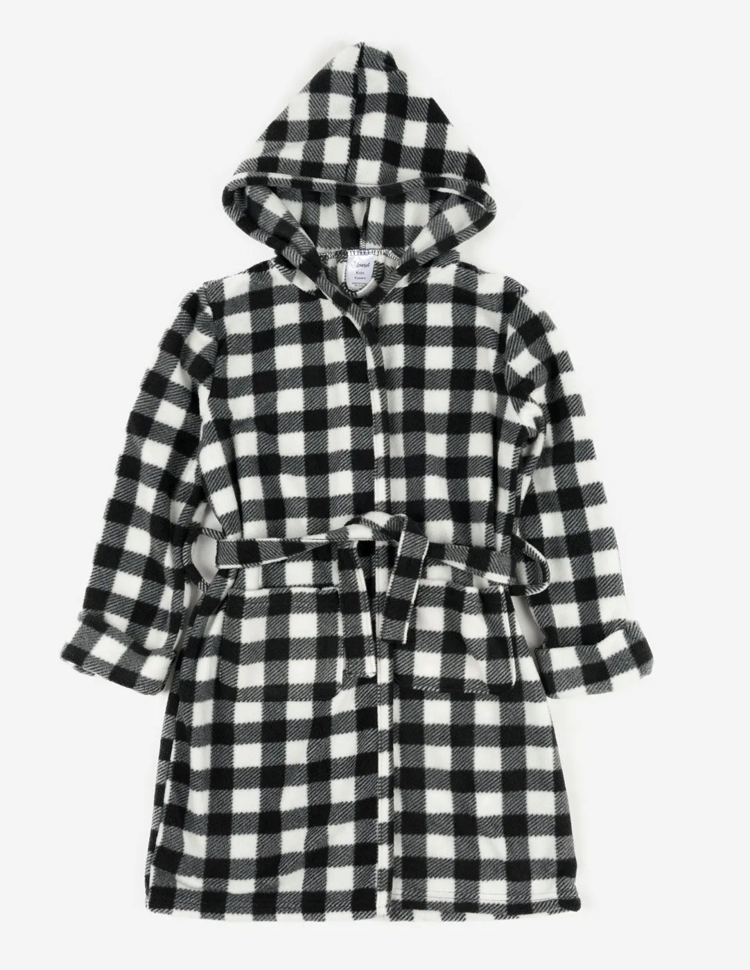 Fleece Plaid Hooded Robes