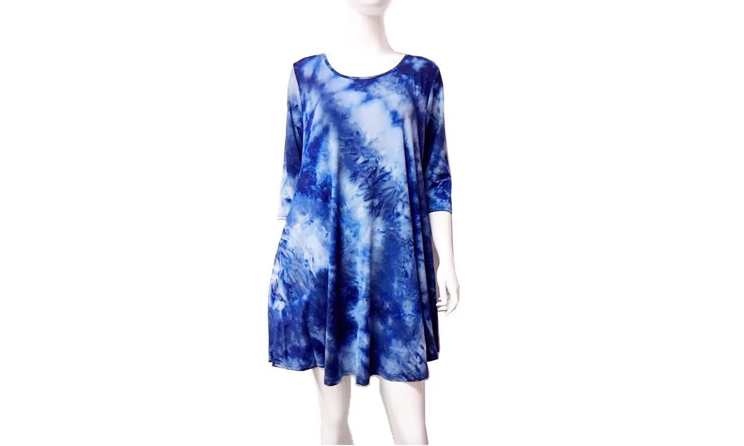 Flowy Tie Dye Knee Length Dress