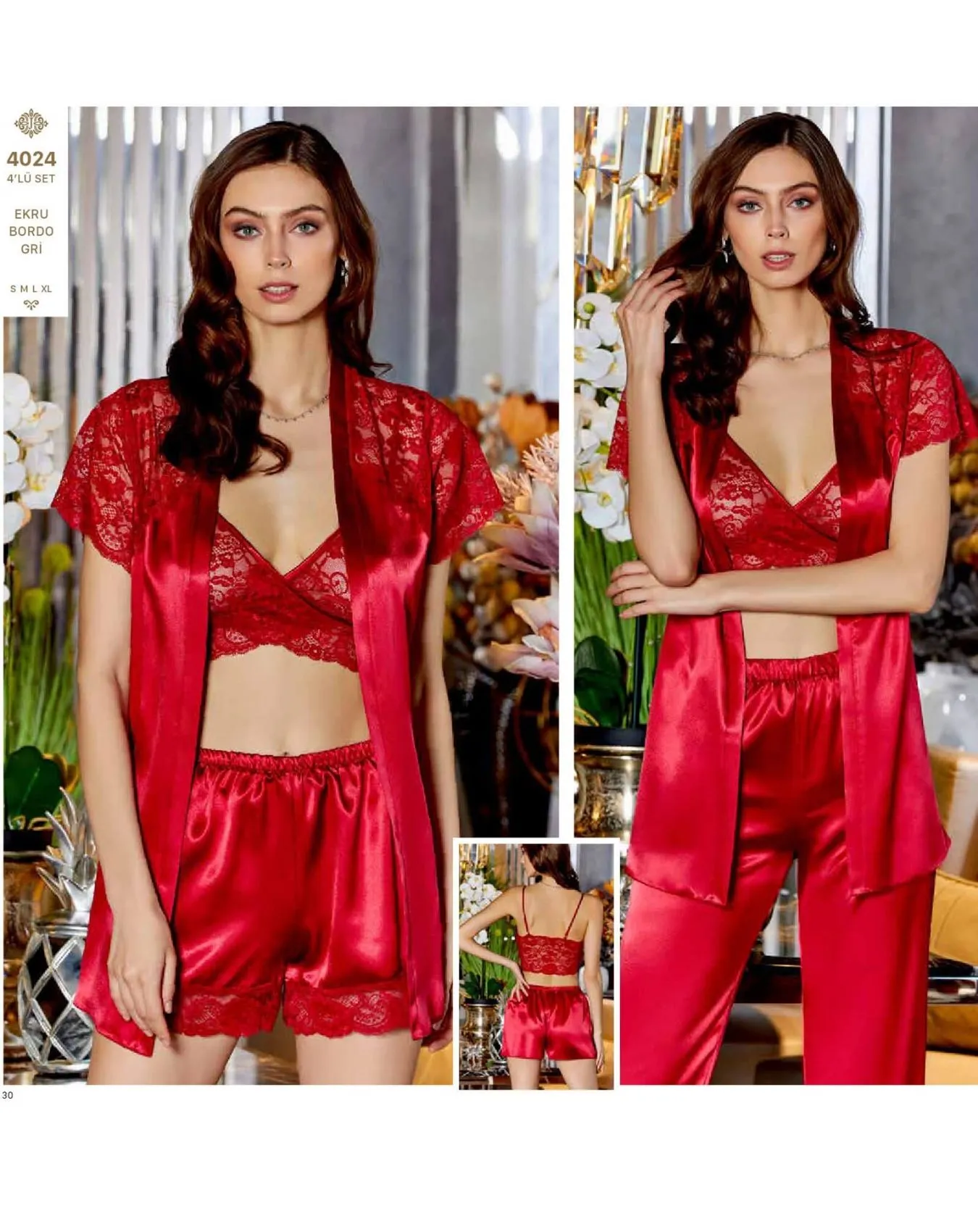 Jeremi Laides 4 Pcs Nighty Set 4024