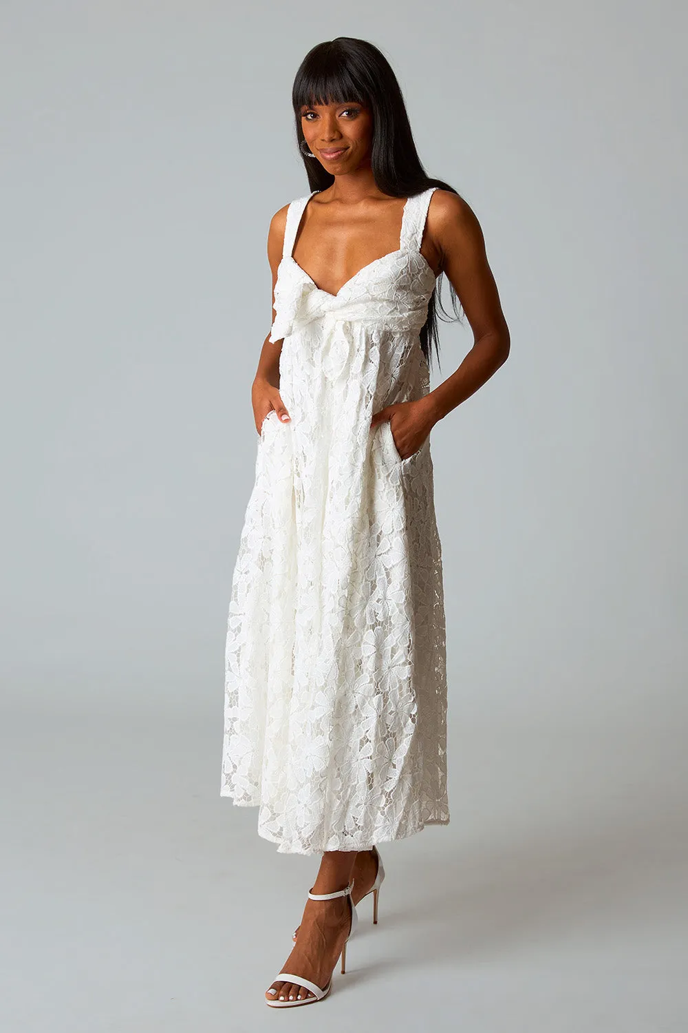 Kenny Smocked Back Maxi Dress - White