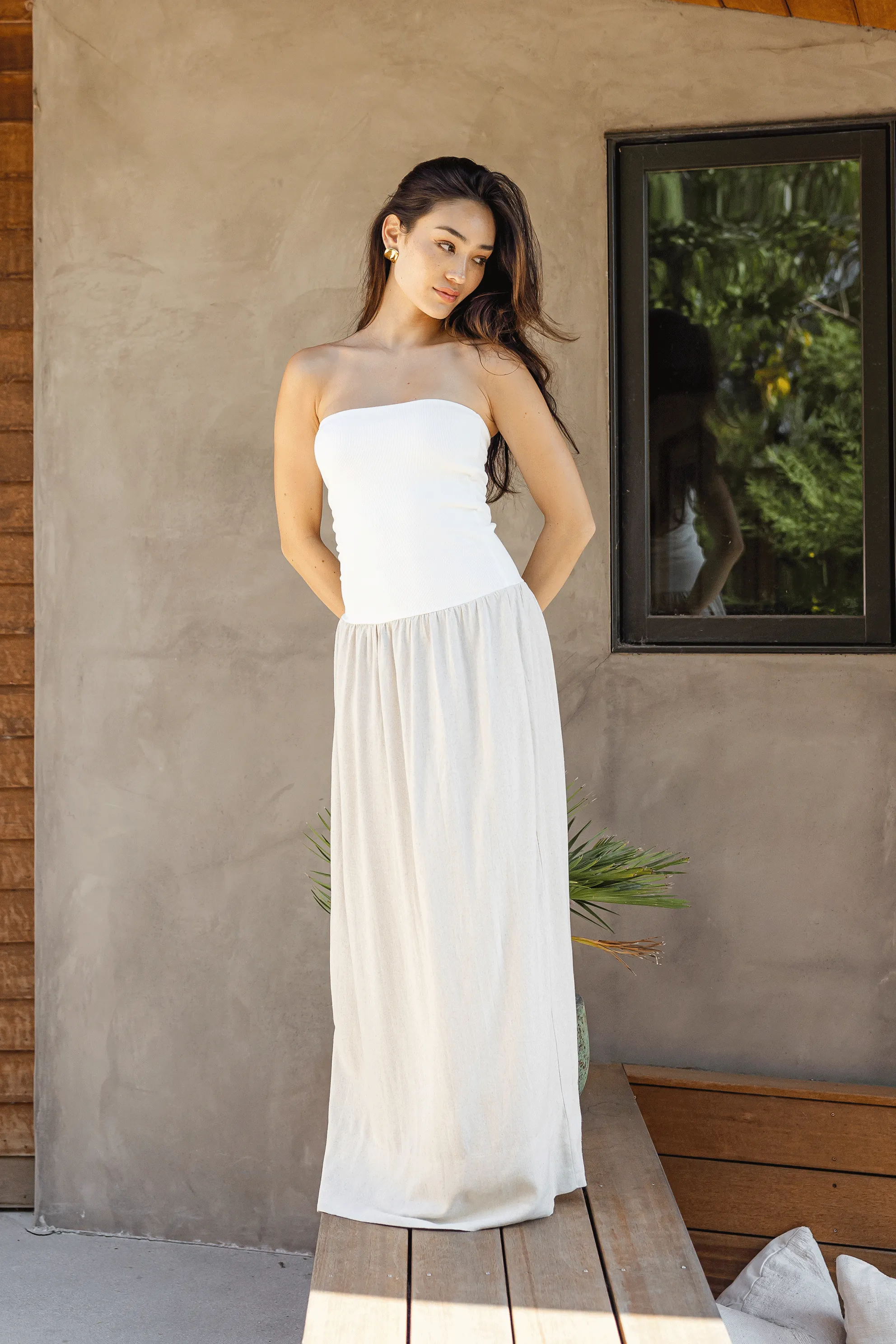 Lake Como Linen Ribbed Dress