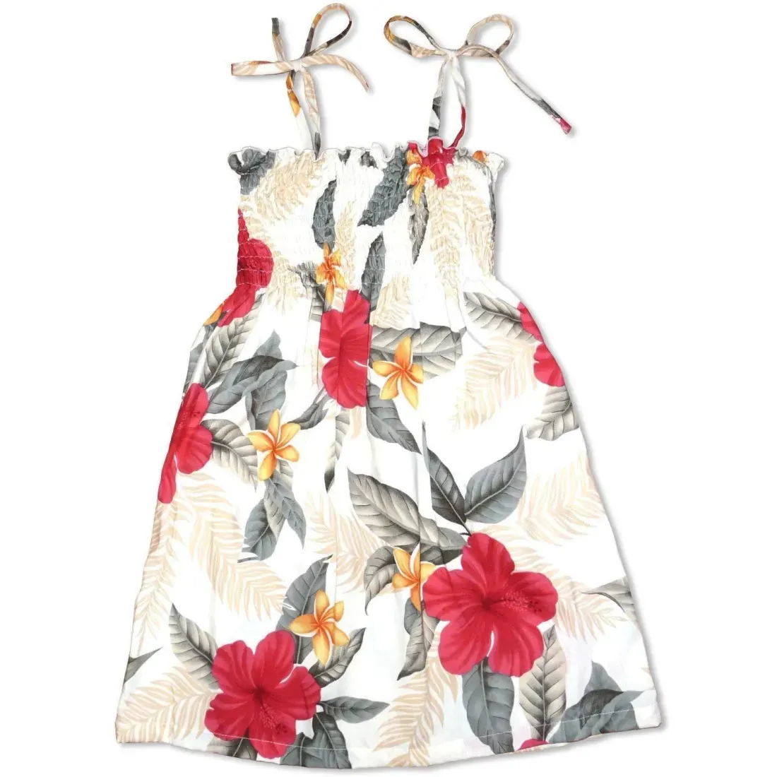 Makaha Cream Sunkiss Hawaiian Girl Dress