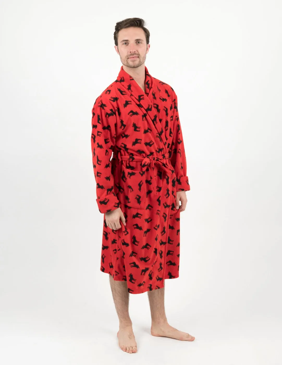 Men's Soft Micro Fleece Bathrobe