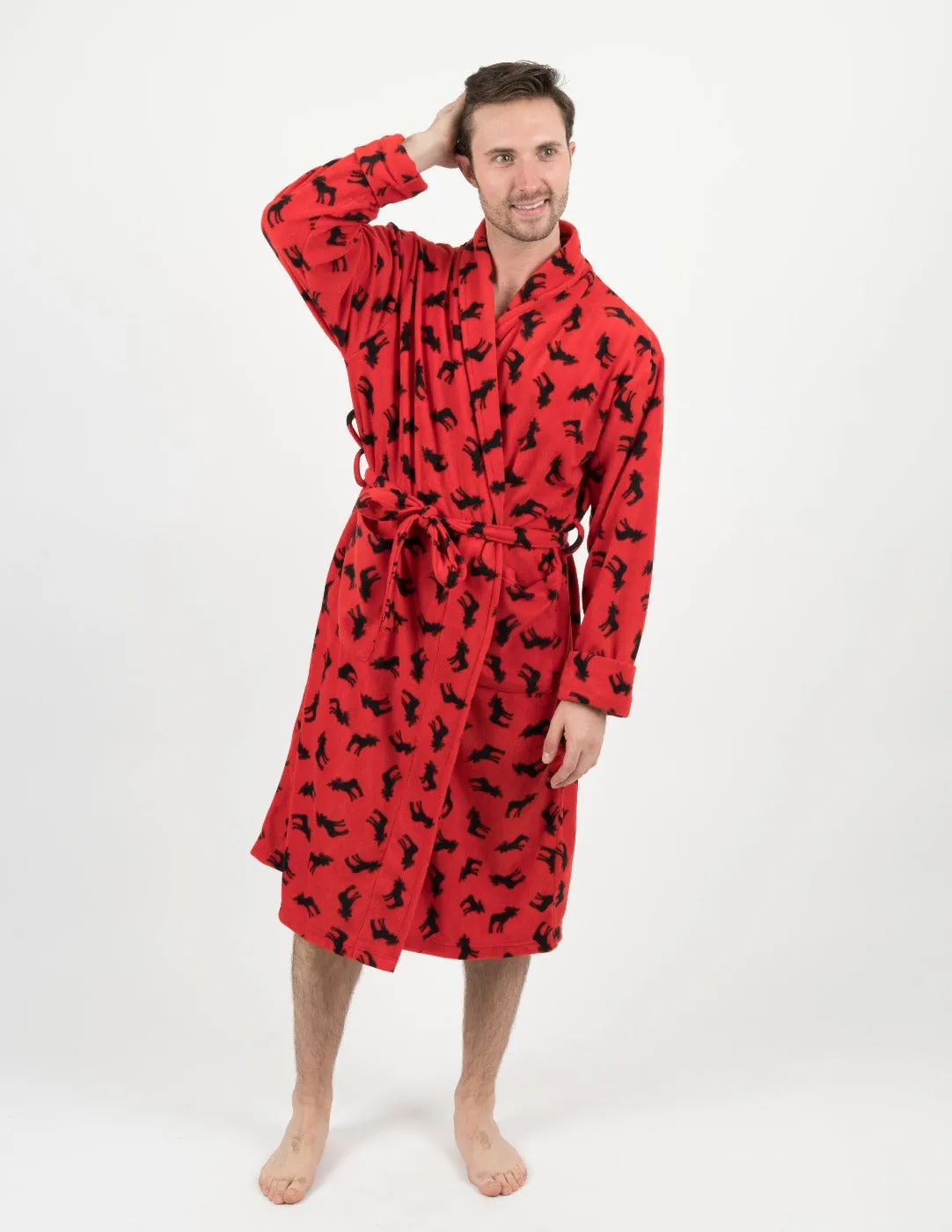 Men's Soft Micro Fleece Bathrobe