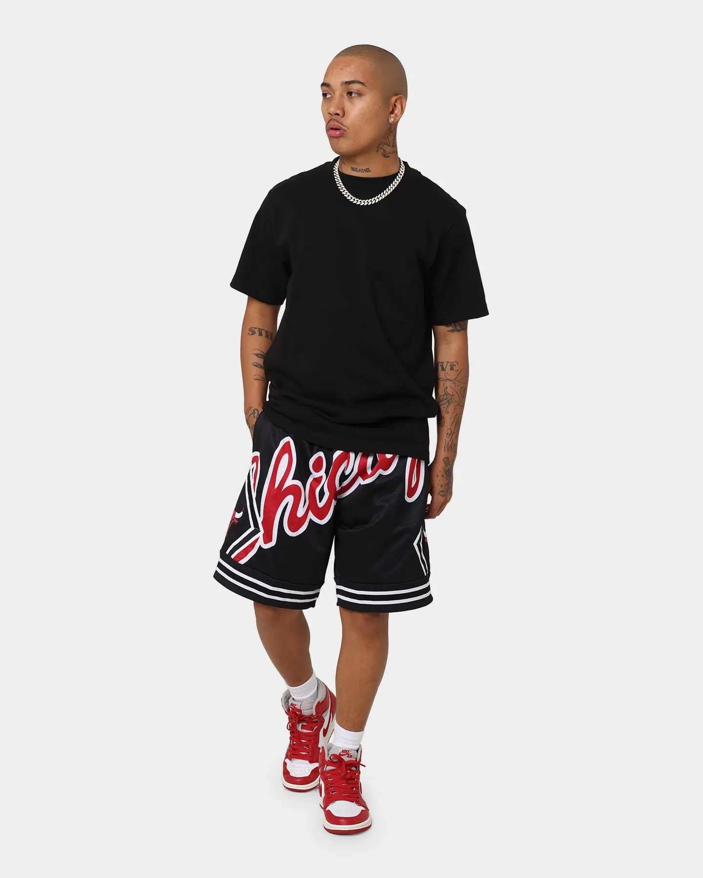 Mitchell & Ness Chicago Bulls Blown Out Fashion Shorts Black