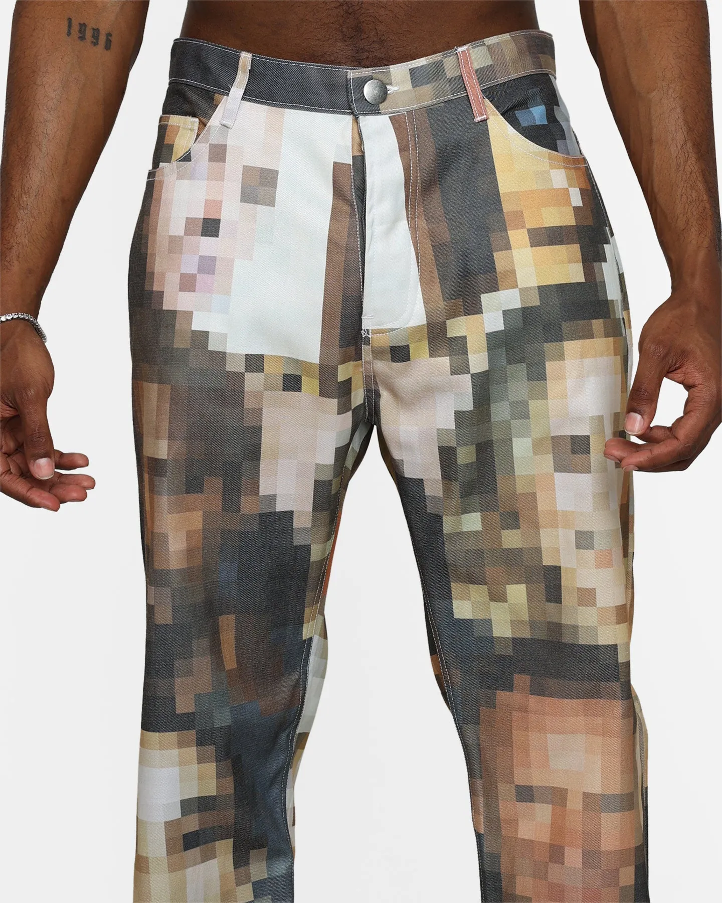 MNML V100 Pixel Denim Pants Multi