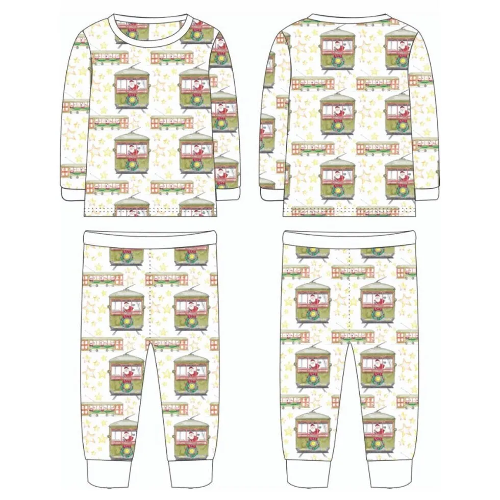 modal long sleeve pajama set || streetcar santa