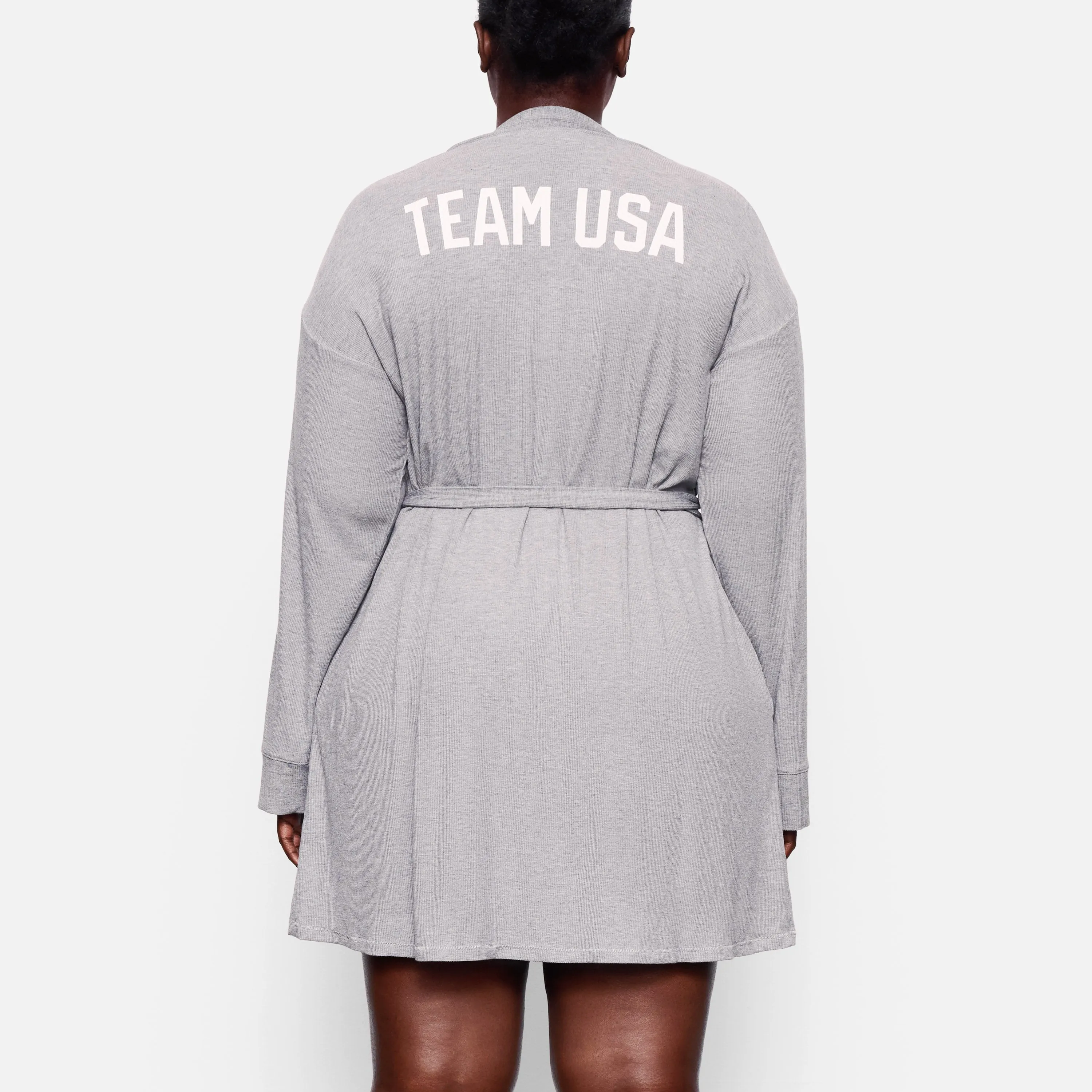 OLYMPIC CAPSULE RIB ROBE | HEATHER GREY