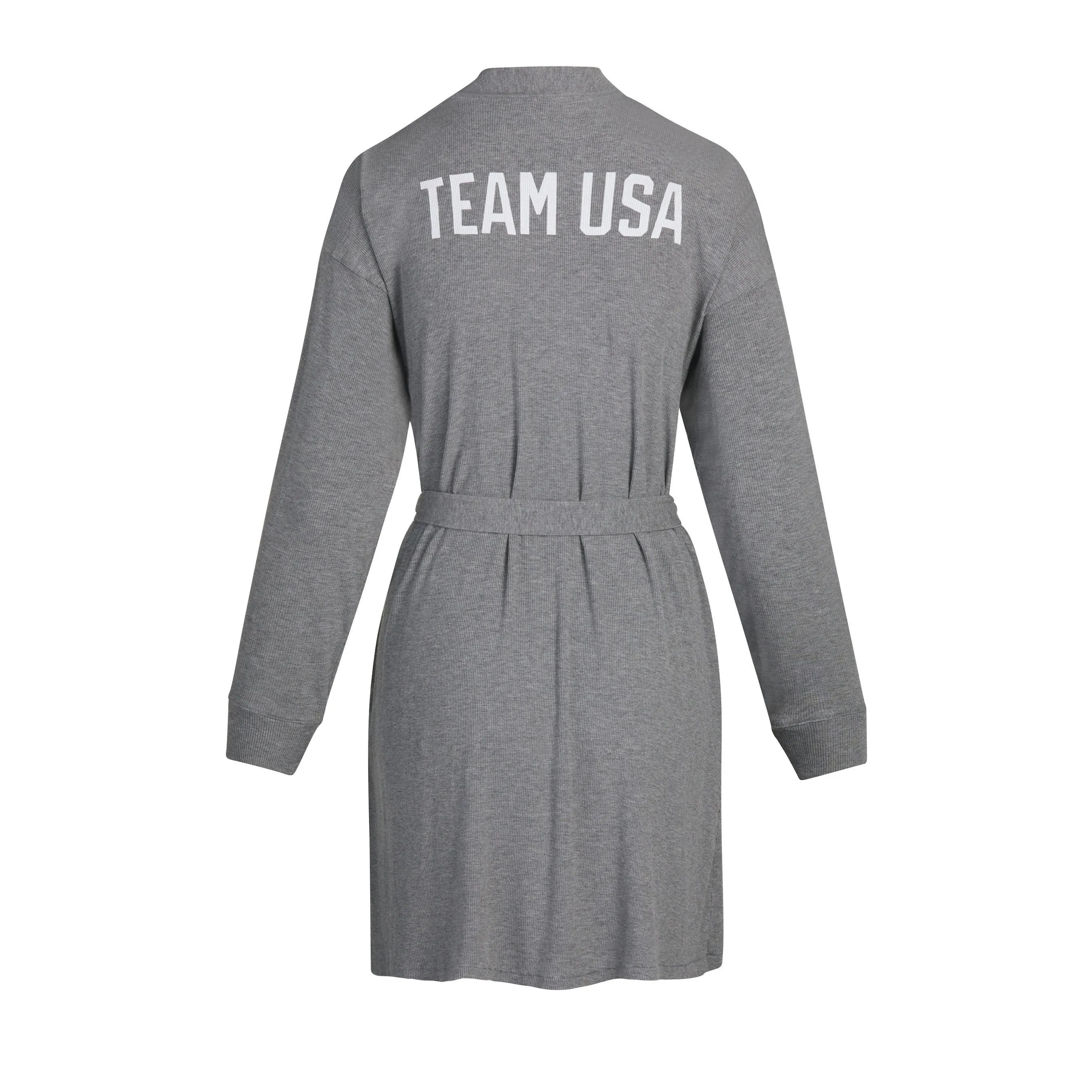 OLYMPIC CAPSULE RIB ROBE | HEATHER GREY