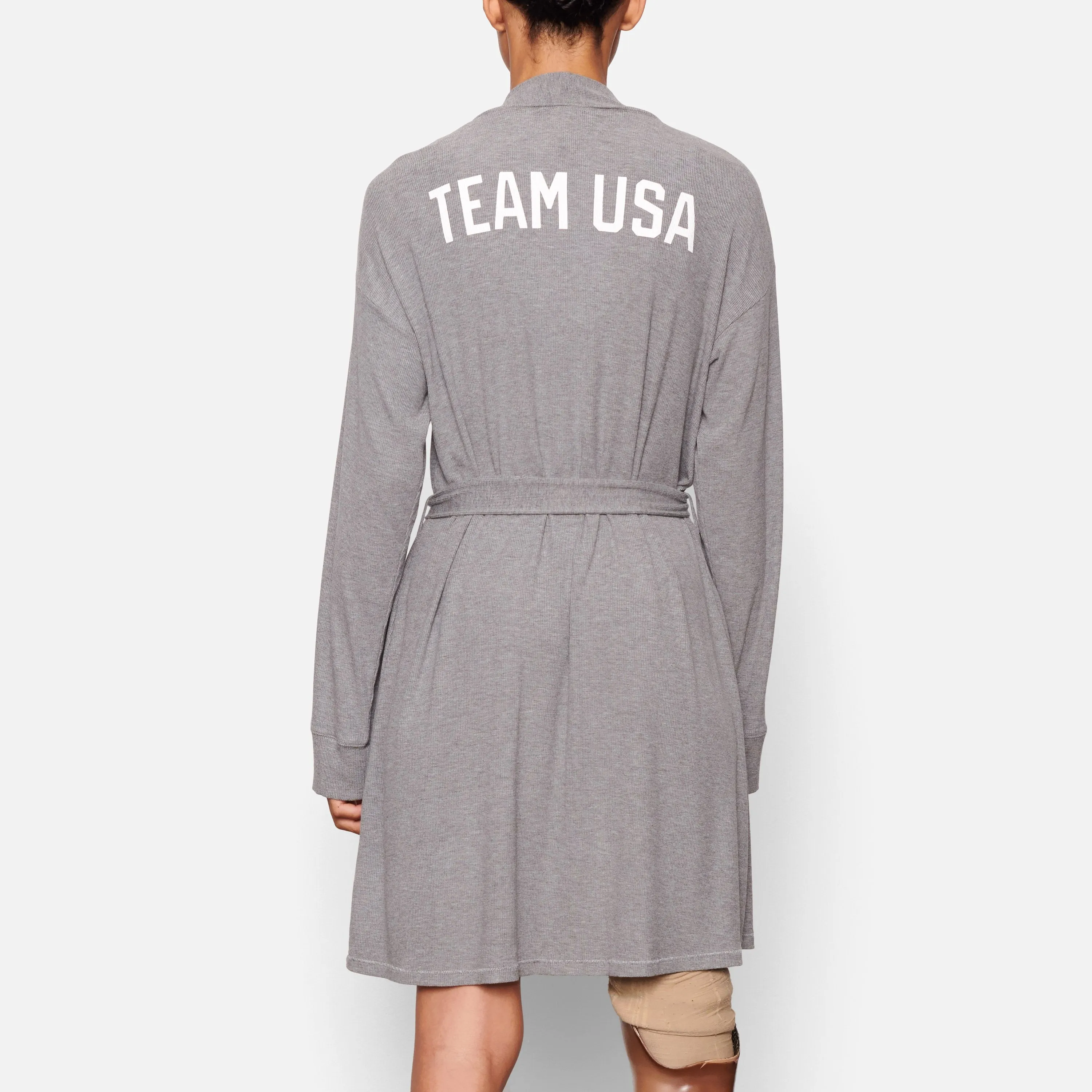 PARALYMPIC CAPSULE RIB ROBE | HEATHER GREY