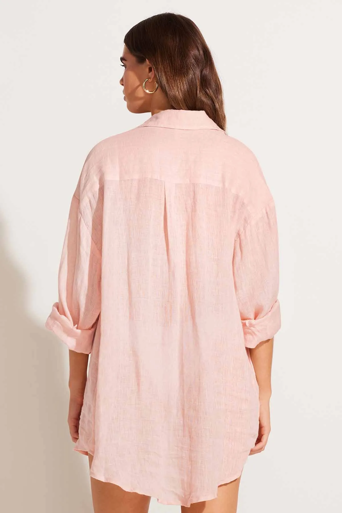 Playa Linen Boyfriend Shirt - Sunkissed EcoLinen