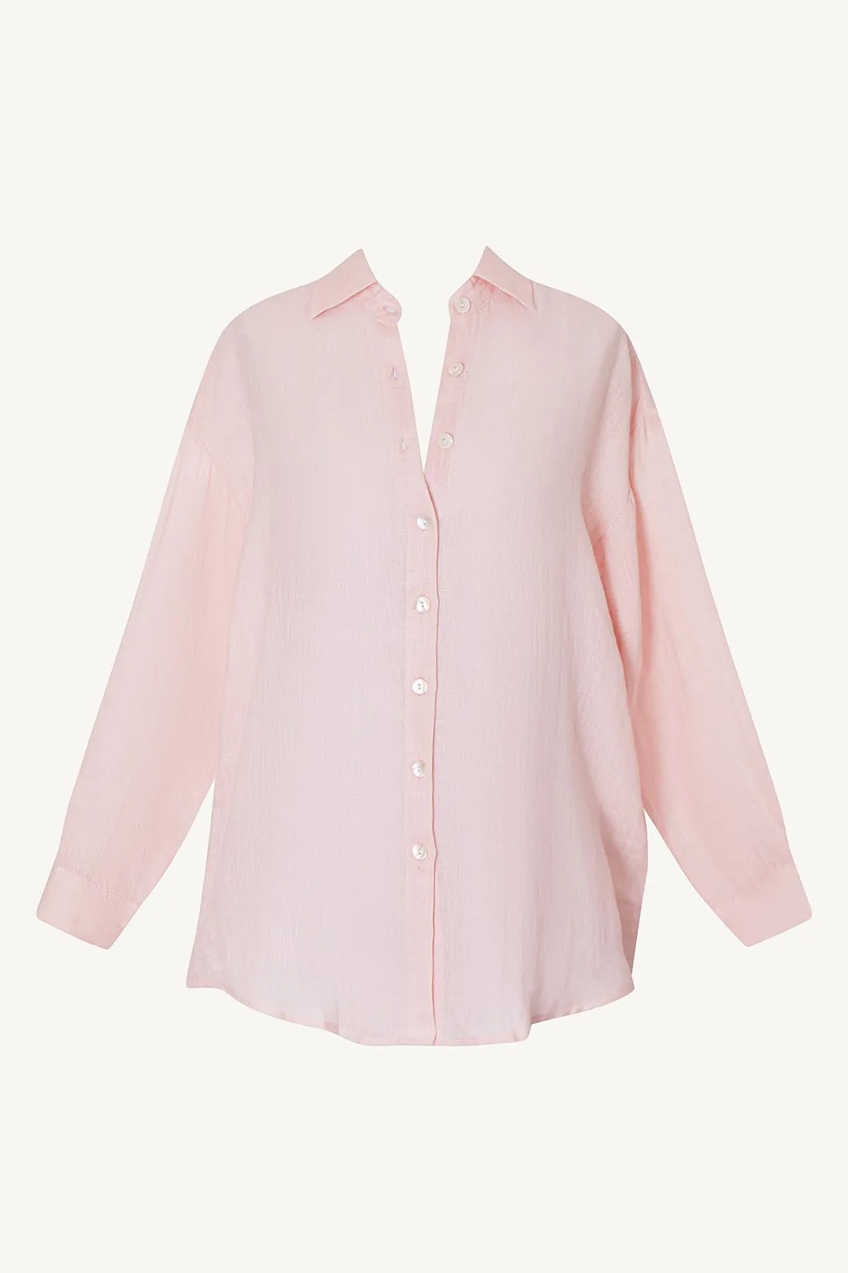 Playa Linen Boyfriend Shirt - Sunkissed EcoLinen