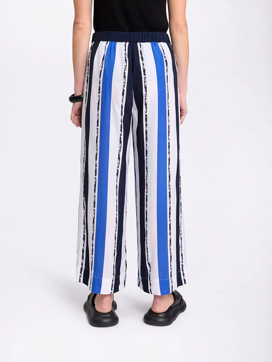 Relaxed Viscose Stripe Pant