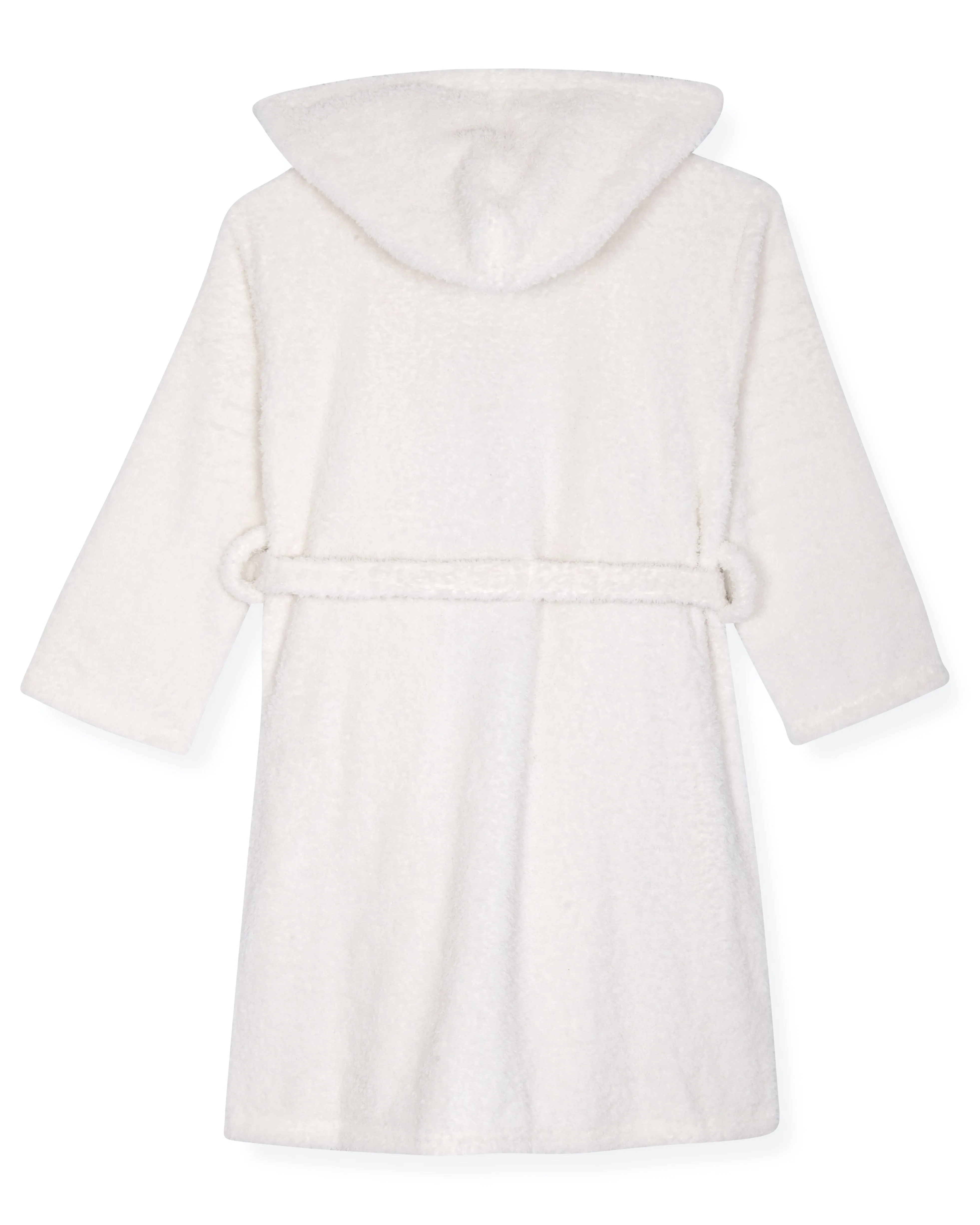 Sleep On It Girls Hooded Marshmallow Fleece Collar Robe Set - Marshamallow