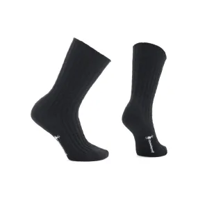 SMARTWOOL WAFFLE PRESS CREW SOCKS BLACK - MENS