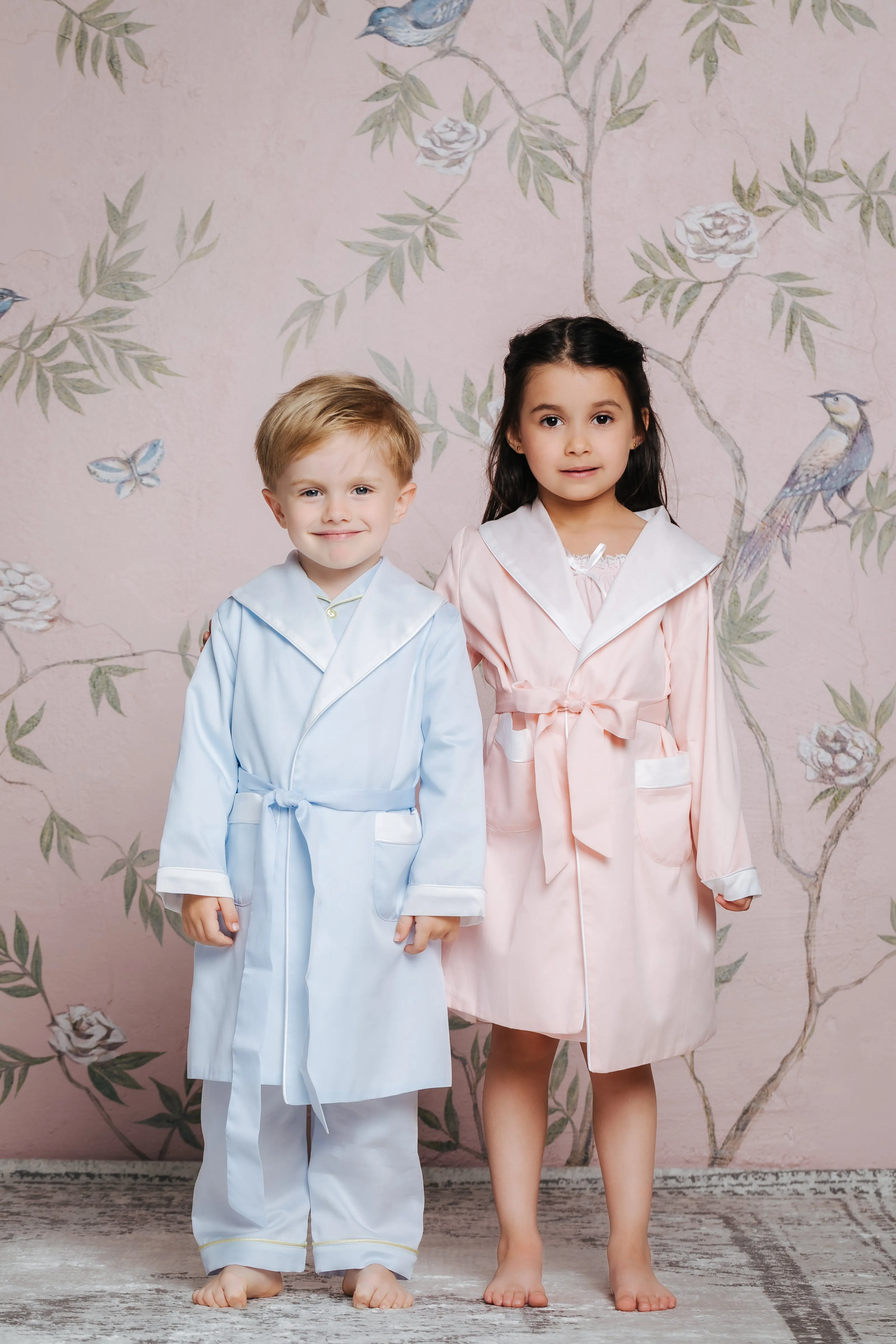 THEODORE - BOYS' LIGHT BLUE BATHROBE